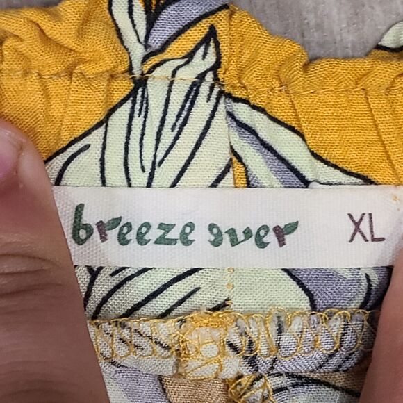 Breeze Ever Floral 100% Rayon Pants Women Size XL - Picture 4 of 7